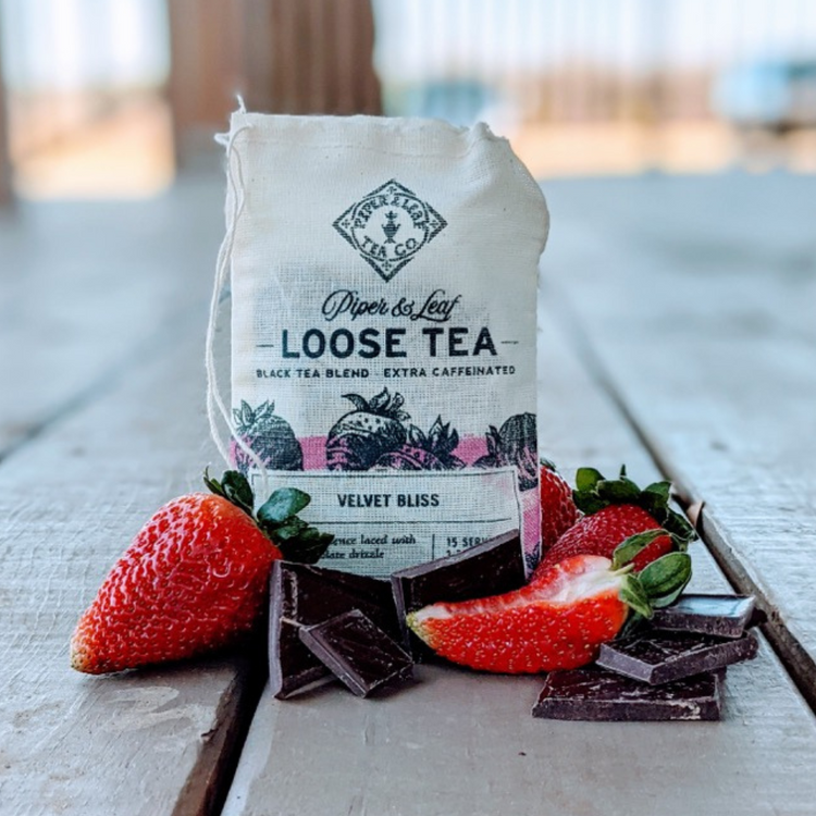PIPER & LEAF TEA CO.
Velvet Bliss Muslin Bag of Loose Leaf Tea - 15 Servings