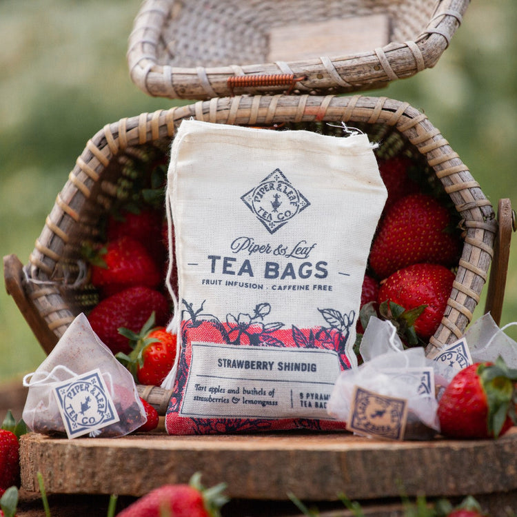 PIPER & LEAF TEA CO.
Strawberry Shindig 9ct Tea Bags in Muslin