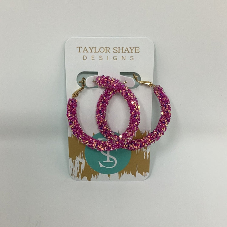 Taylor Shaye Designs- Glitter Hinge Hoops