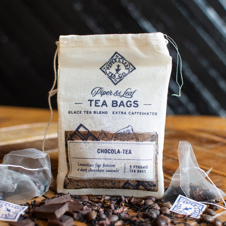 PIPER & LEAF TEA CO.
Chocola-Tea 9ct Tea Bags in Muslin