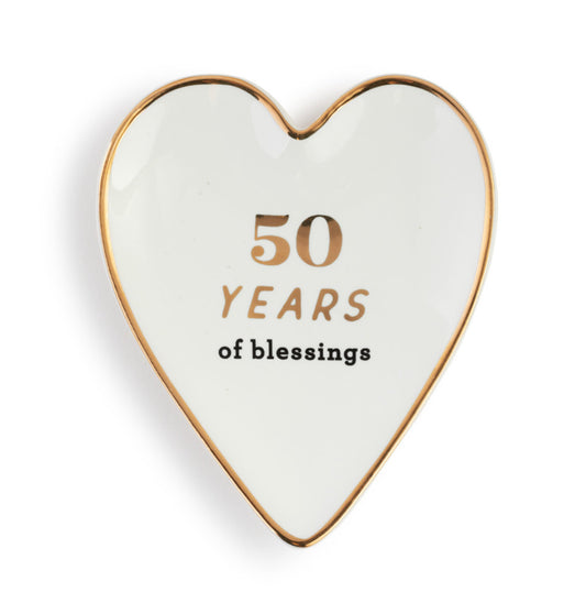 50 Years Art Heart Trinket Dish