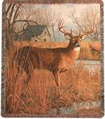 Deer - His Side Of The River by James Hautman Throw