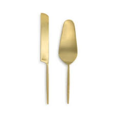 Demdaco Meaningful Moments Brass 2-Piece Cake Serving Set