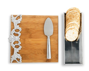 Arthur Court Acanthus Bamboo Cheese Set