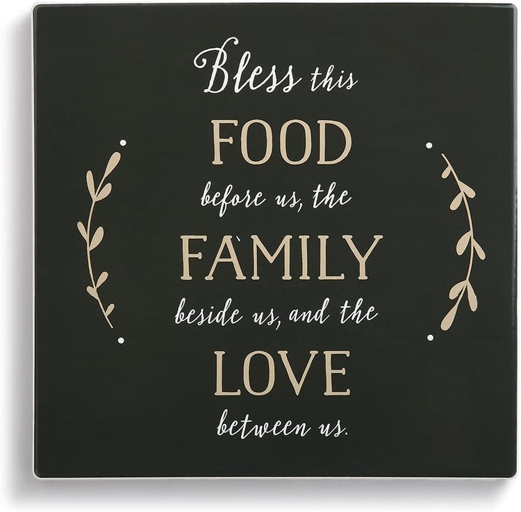 Demdaco "Food Family Love" Trivet with Cork Conversion Chart