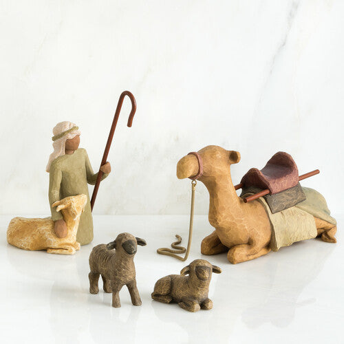 Willow Tree "Shepherd and Stable Animals" Set of 4