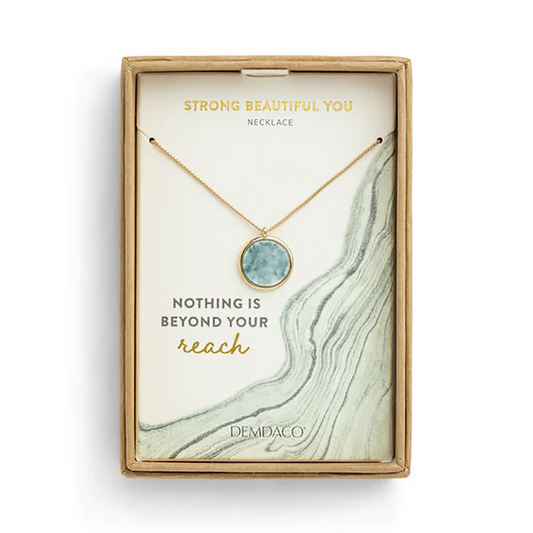 Your Journey- Strong Beautiful You Marble Necklace