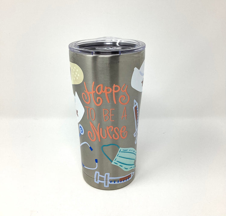 Stainless Tervis 20oz Tumbler Happy To Be A Nurse