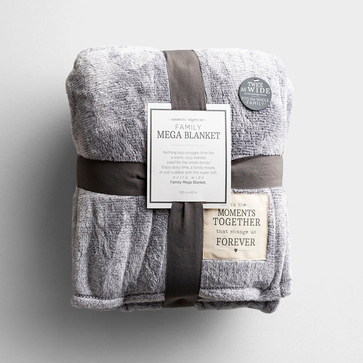 Moments Together Family Blanket Gray