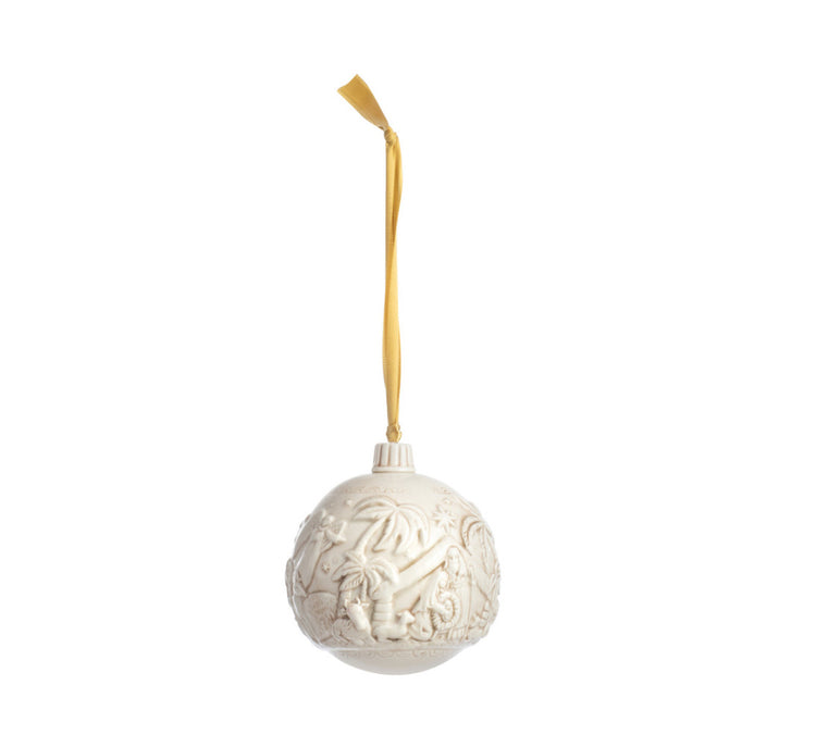 Ceramic Christmas Journey Nativity Ball Ornament