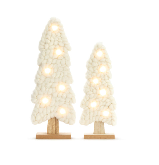 Lit Knit Trees - Set of 2