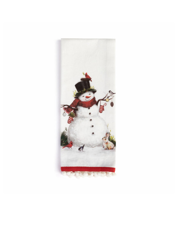 Woodland Snowman Hand Towel