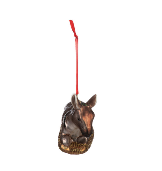 Blown Glass Donkey Ornament