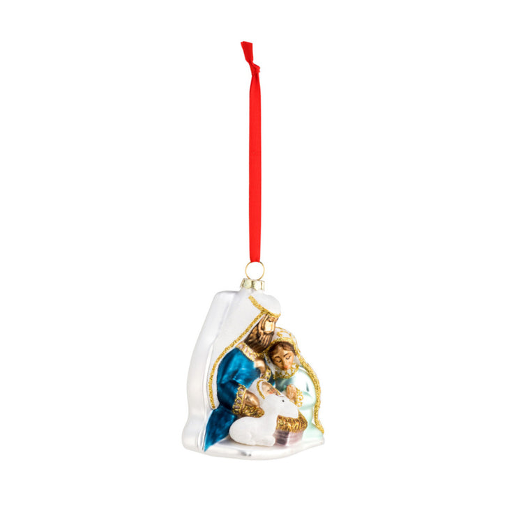 Blown Glass Holy Family Ornament