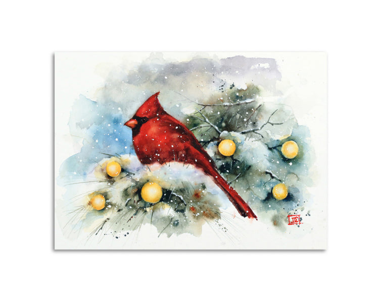 Snow Frosted Cardinal Gift Puzzle