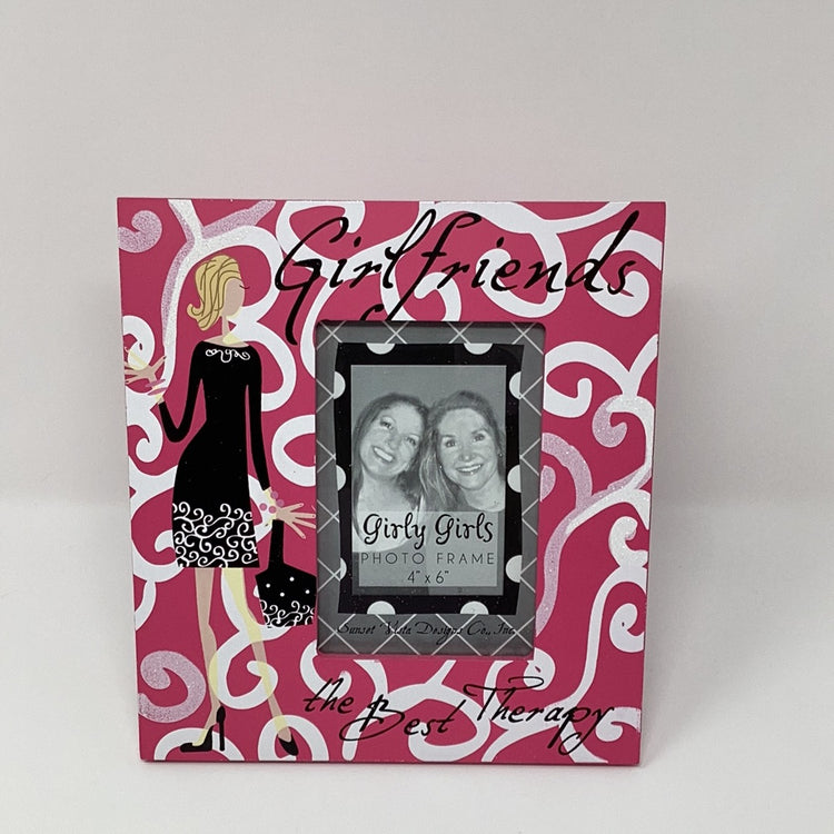 Girly Girls Photo Frame 4x6 - Girlfriends the Best Therapy