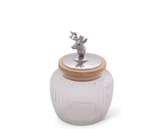 Arthur Court - Elk Glass Canister MEDIUM