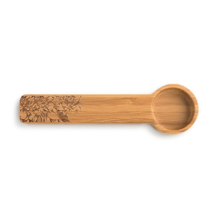 Demdaco Floral Wooden Scoop and Clip