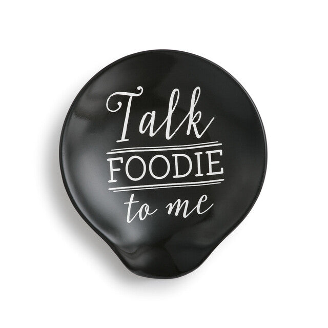 Demdaco “Talk Foodie to Me” Ceramic Spoon Rest